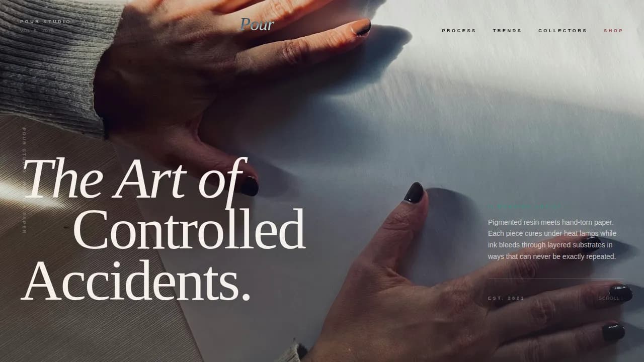 Craft — Vibrant Resin Artisan Landing Page Template