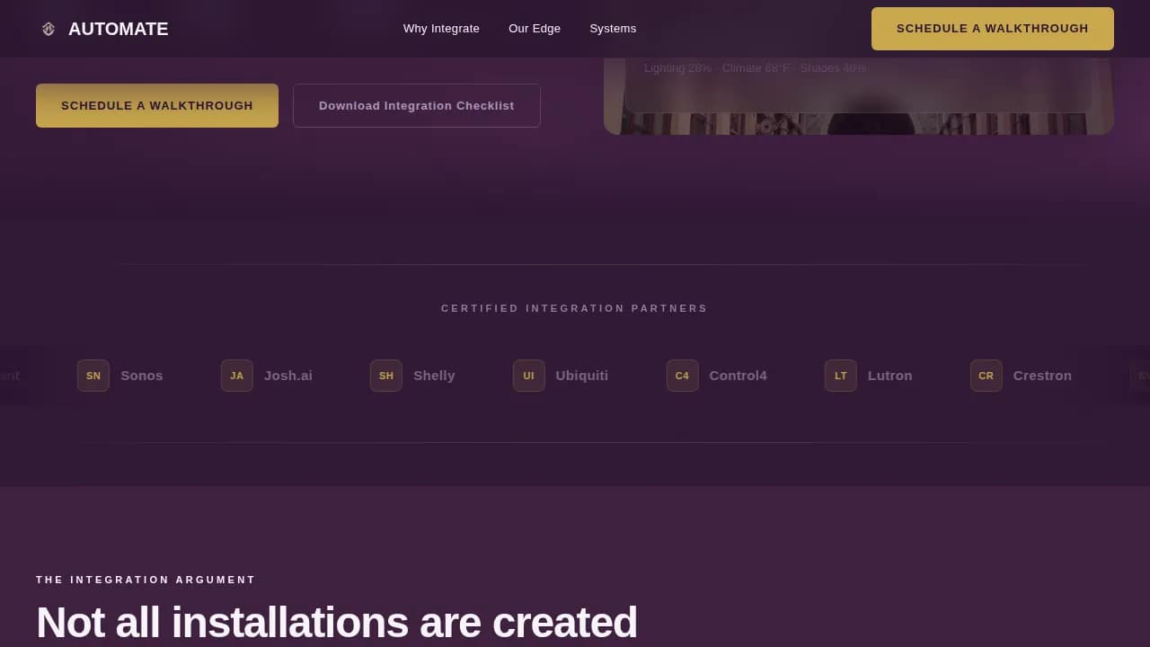 Smart — Integrated Home Technology Landing Page Template