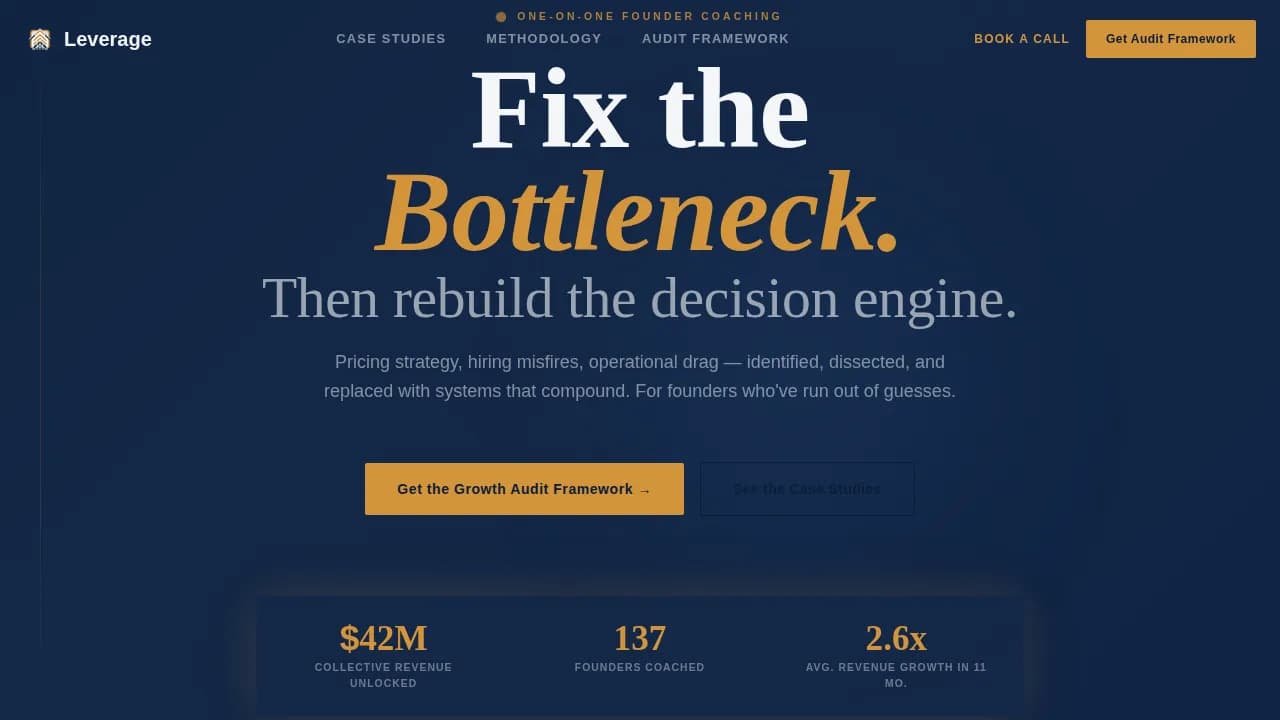Business Coach Booking Website Template