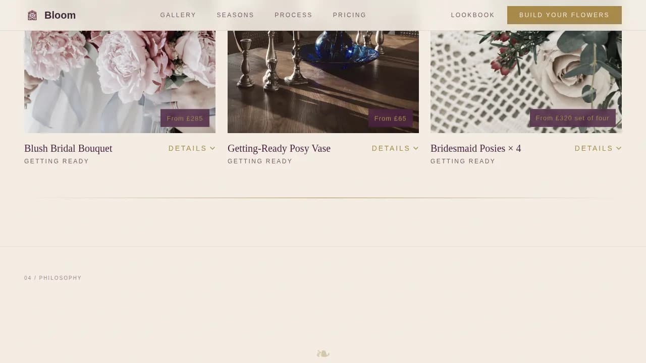 Arrange — Elegant Wedding Floral Landing Page Template