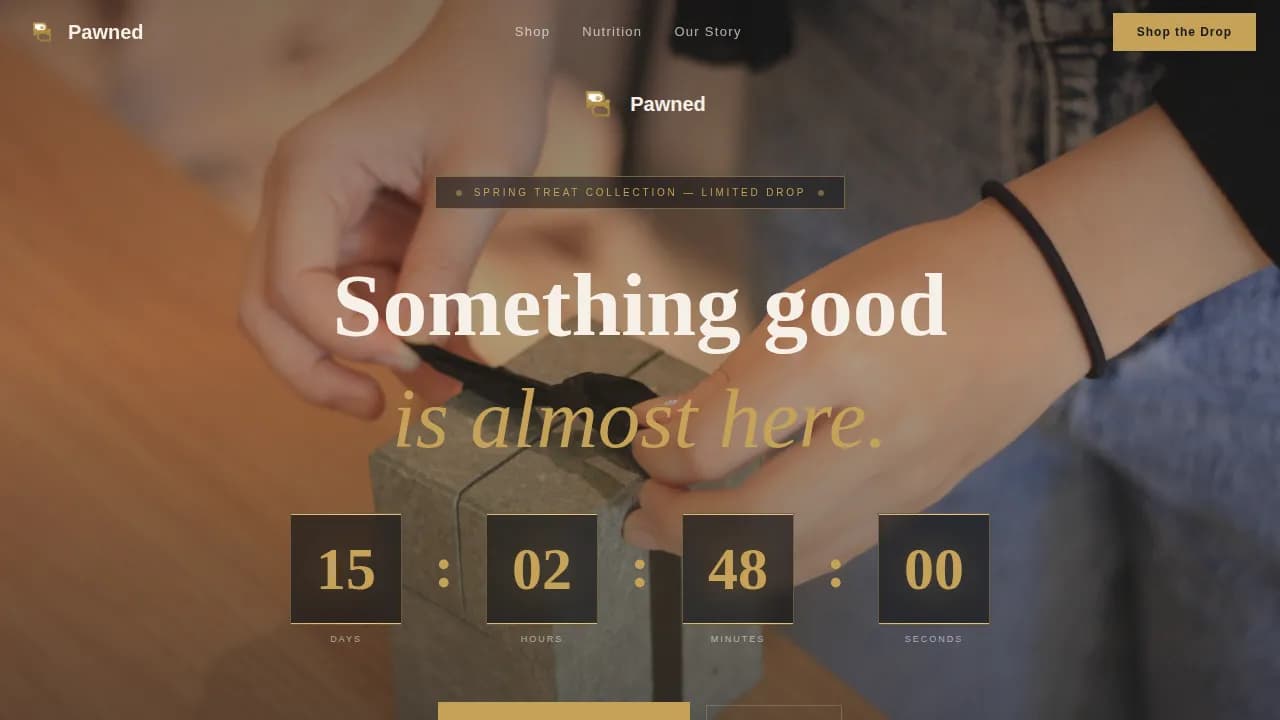Pawshop — Curated Pet Retail Landing Page Template
