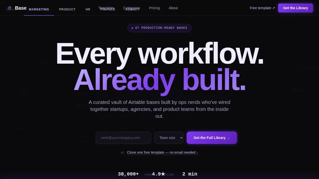 No-Code Platform Documentation Professional Website Template