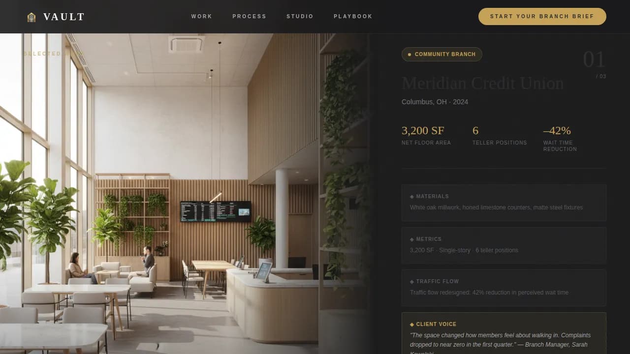 Vault — Secure Banking Hub Landing Page Template