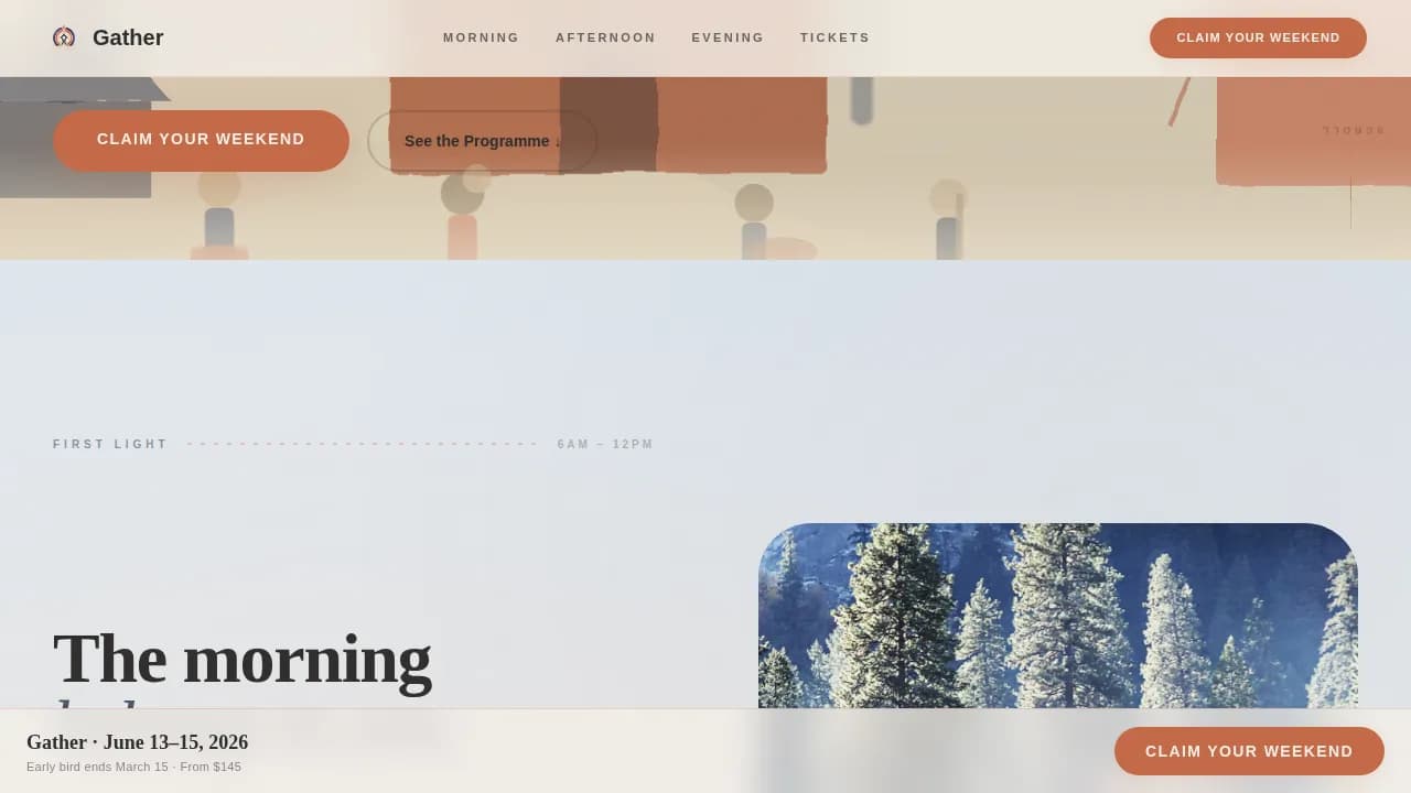 Gather - Immersive Heritage Festival Landing Page Template