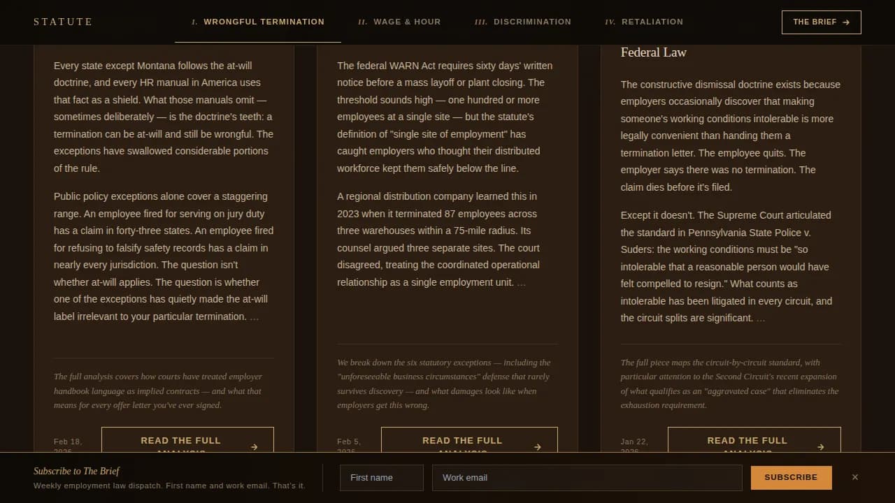 Legal & Policy Blog Reviews Website Template