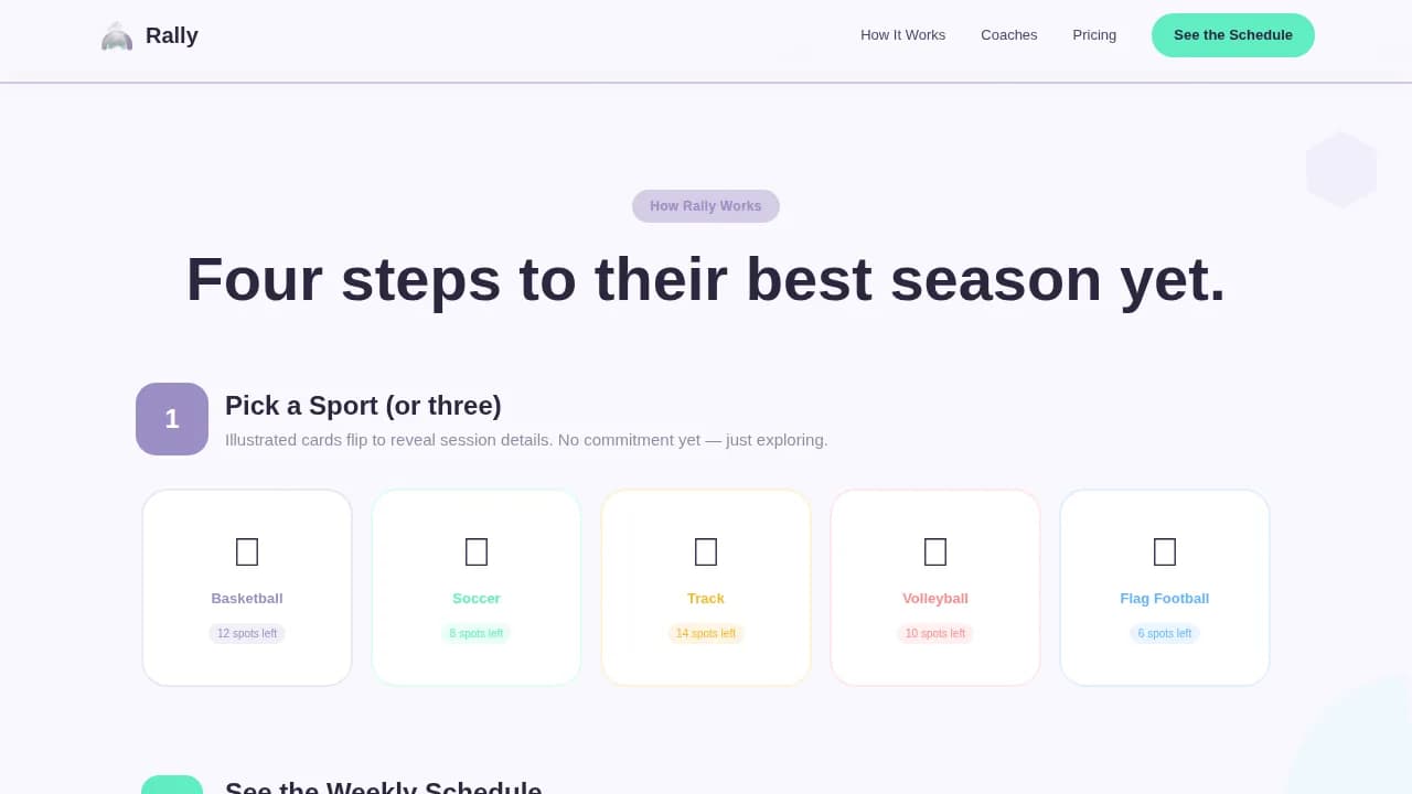 Tween (10-13) Products & Booking Website Template