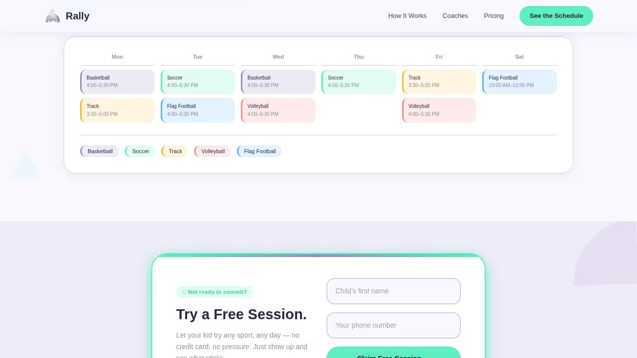 Tween (10-13) Products & Booking Website Template
