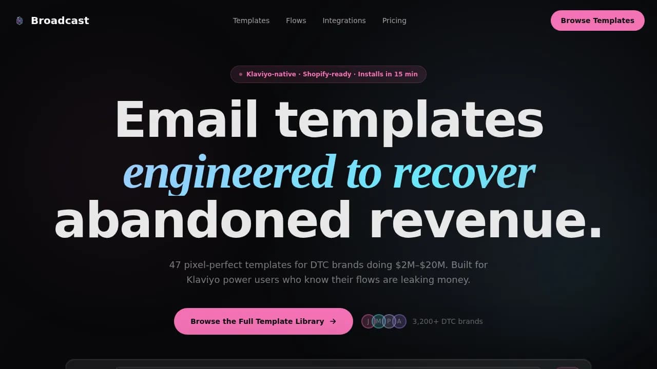 E-Commerce Digital Presence Portfolio Website Template