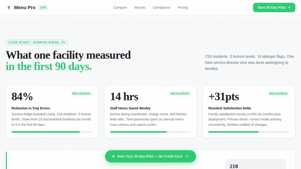 Senior Care Digital Presence Reviews Website Template