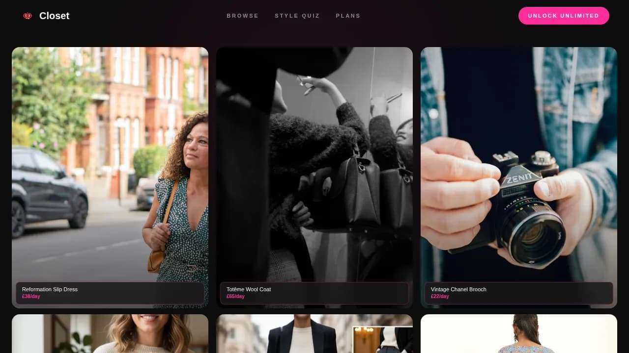 Chromarent — Dopamine Fashion Rental Landing Page Template