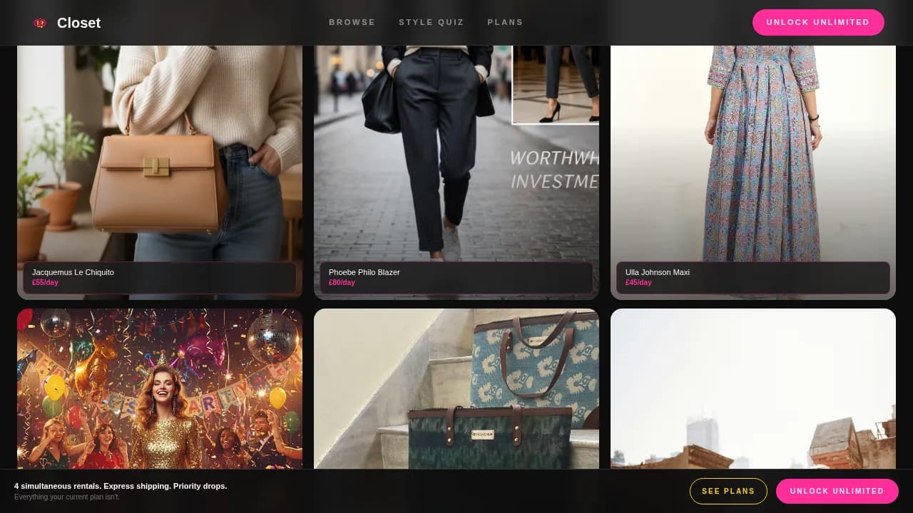 Chromarent — Dopamine Fashion Rental Landing Page Template