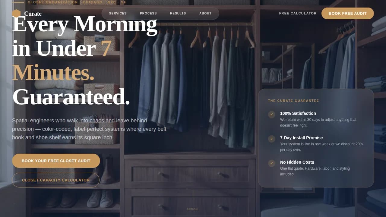 Organize — Expert Wardrobe Transformation Landing Page Template