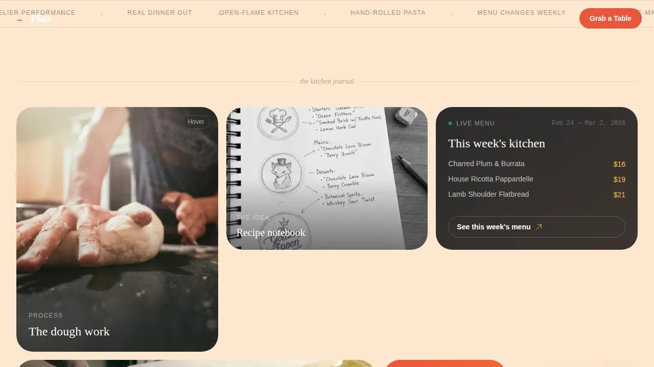 Flavour — Youth Restaurant Showcase Landing Page Template