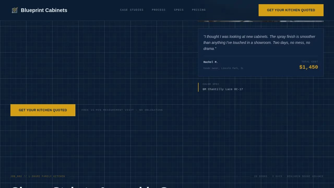 Blueprint — Premium Kitchen Painting Landing Page Template