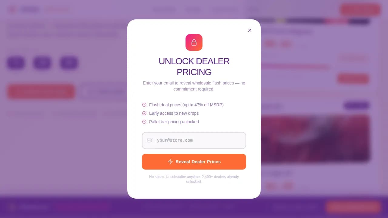 Impulse — Wholesale Flash Promotions Landing Page Template