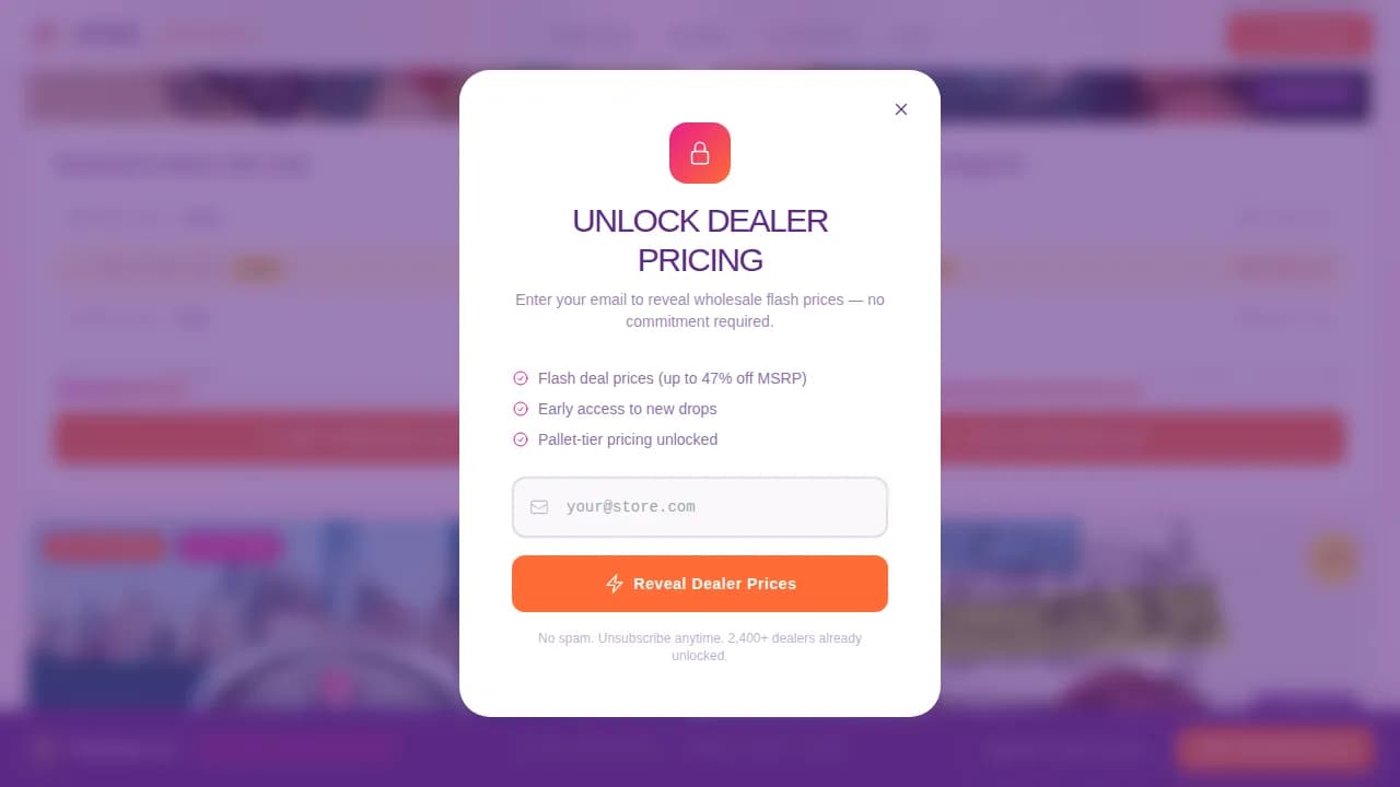 Impulse — Wholesale Flash Promotions Landing Page Template
