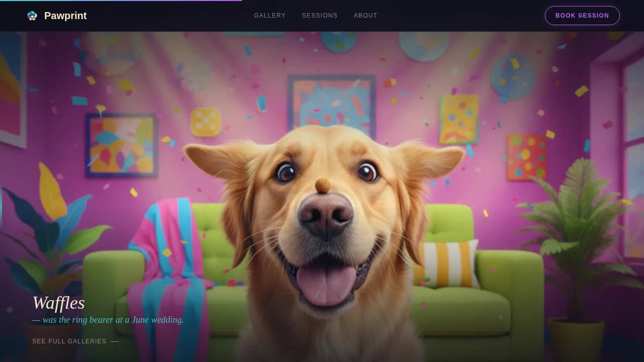 Capture — Authentic Pet Photography Landing Page Template