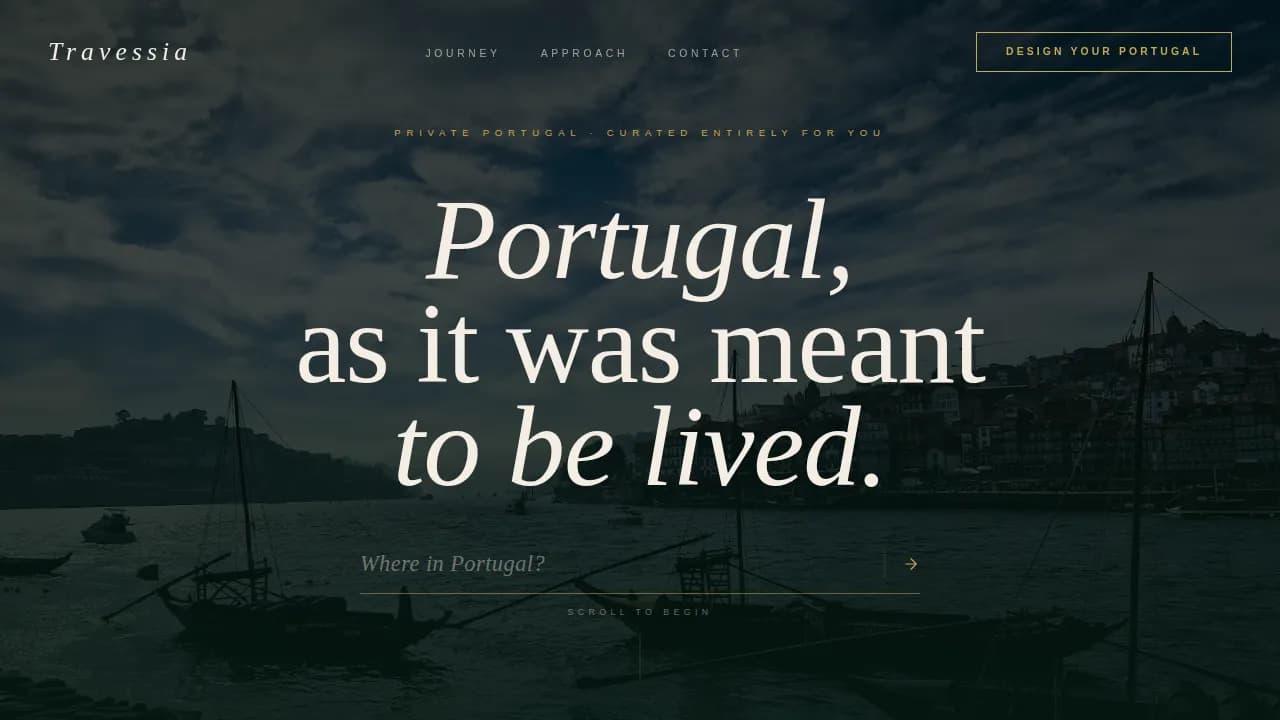 Voyage — Luxe Portugal Travel Landing Page Template