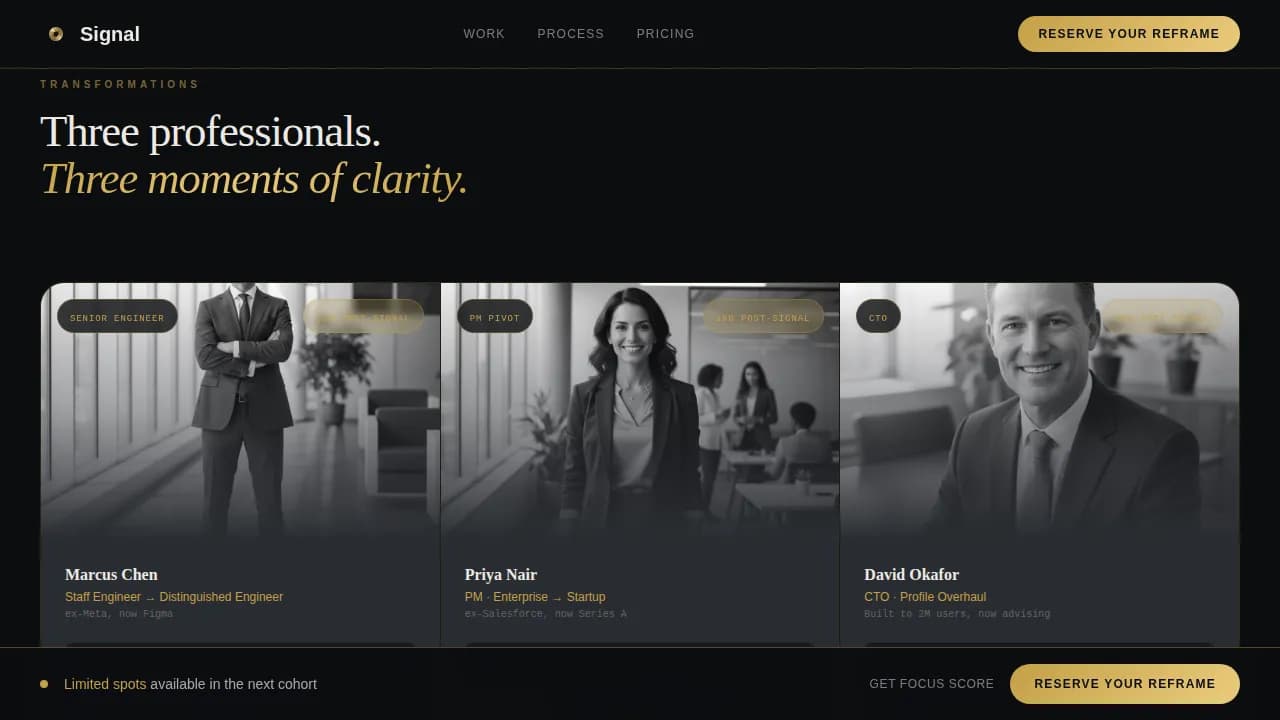 Amplify — Expert LinkedIn Visibility Landing Page Template