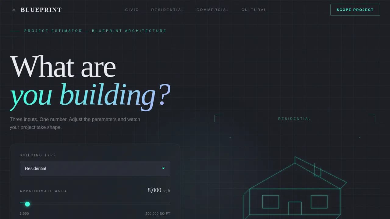 Architecture Firm Pricing Website Template