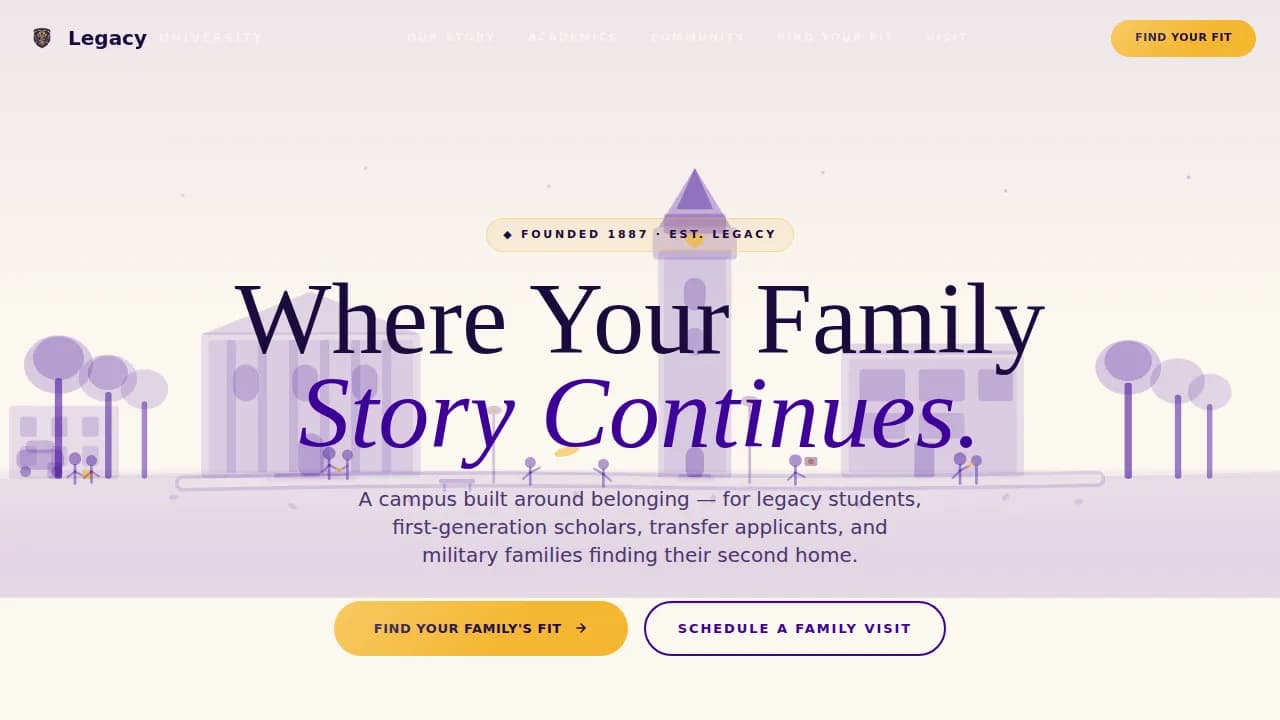Ascend — Premier Higher Education Landing Page Template
