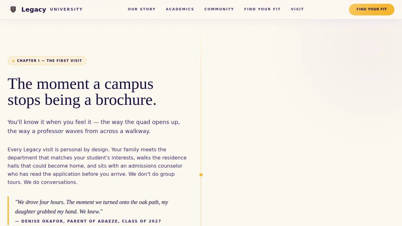 Ascend — Premier Higher Education Landing Page Template