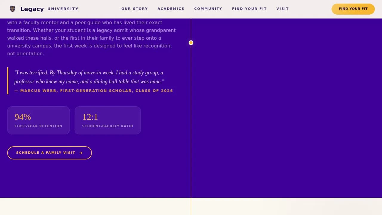 Ascend — Premier Higher Education Landing Page Template