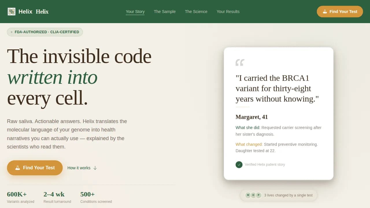 Decode — Advanced Genetic Testing Landing Page Template