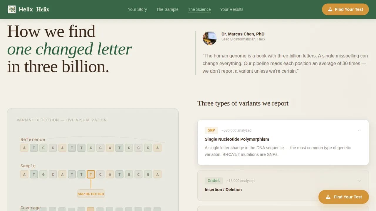 Decode — Advanced Genetic Testing Landing Page Template