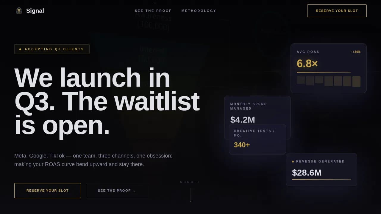 Amplify — Immersive Conversion Marketing Landing Page Template
