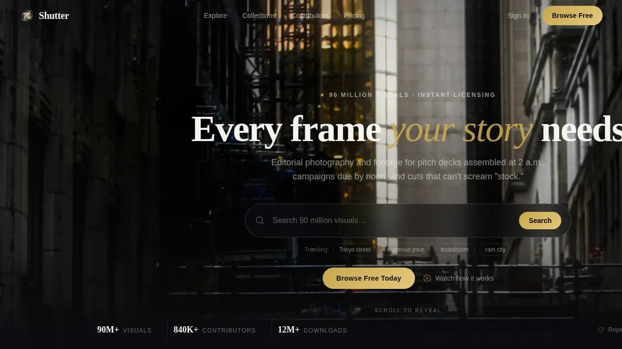 Capture — Premium Visual Assets Landing Page Template