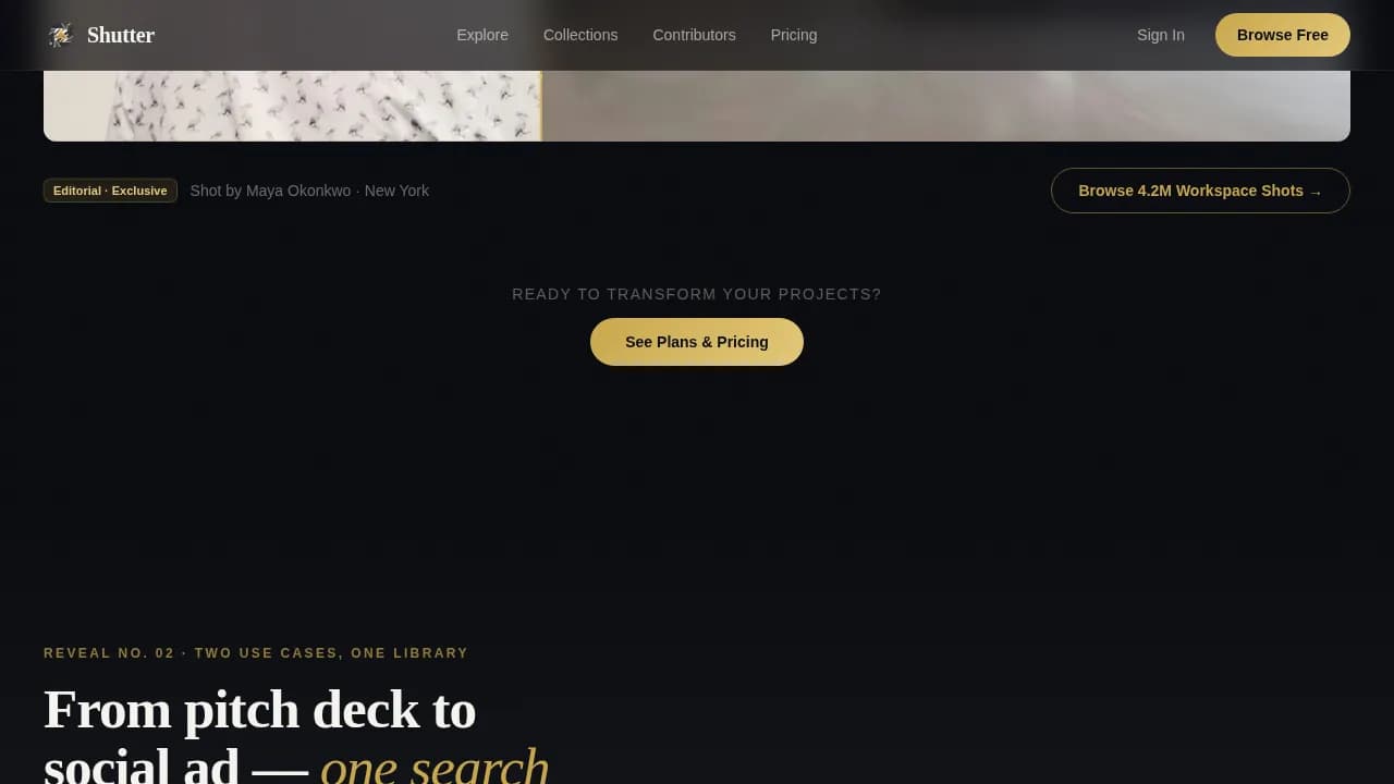 Capture — Premium Visual Assets Landing Page Template