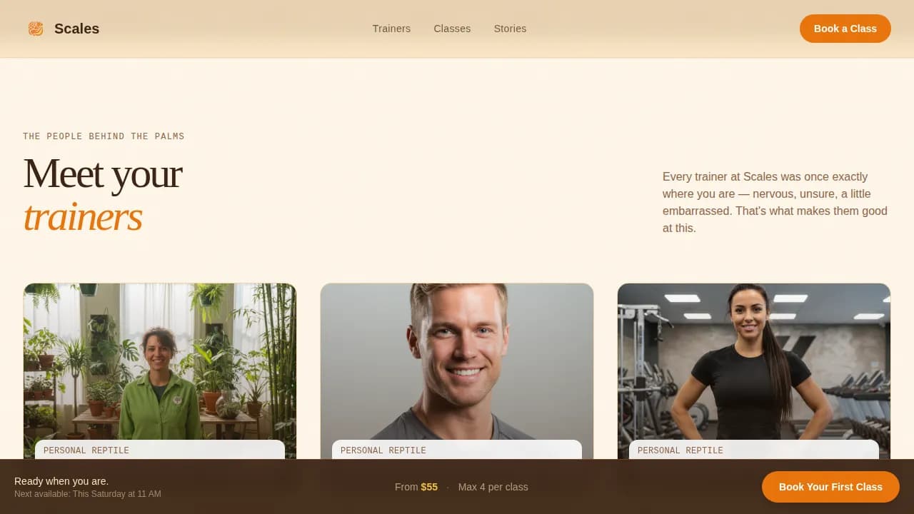 Nurture — Expert Reptile Education Landing Page Template