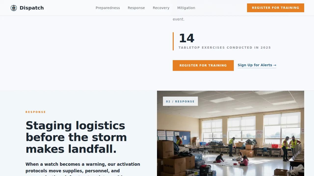 Sentinel — Responsive Civic Response Landing Page Template