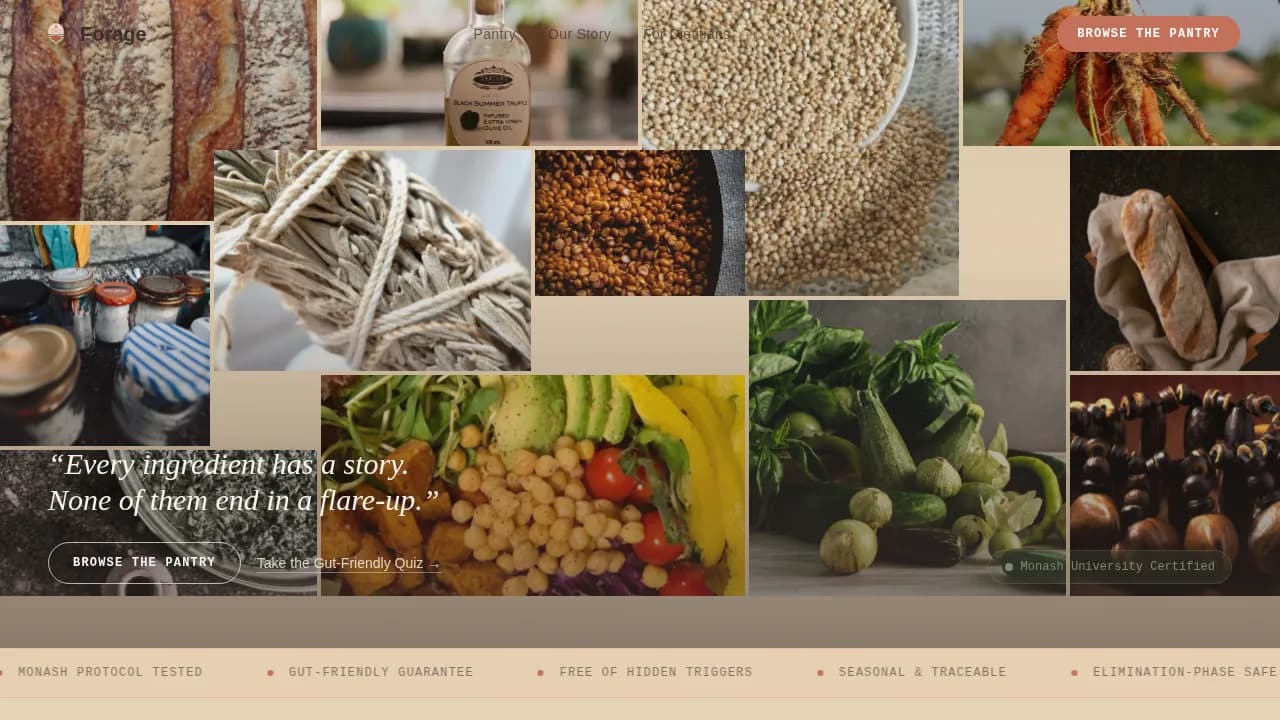Low-FODMAP Food & Dining Professional Website Template