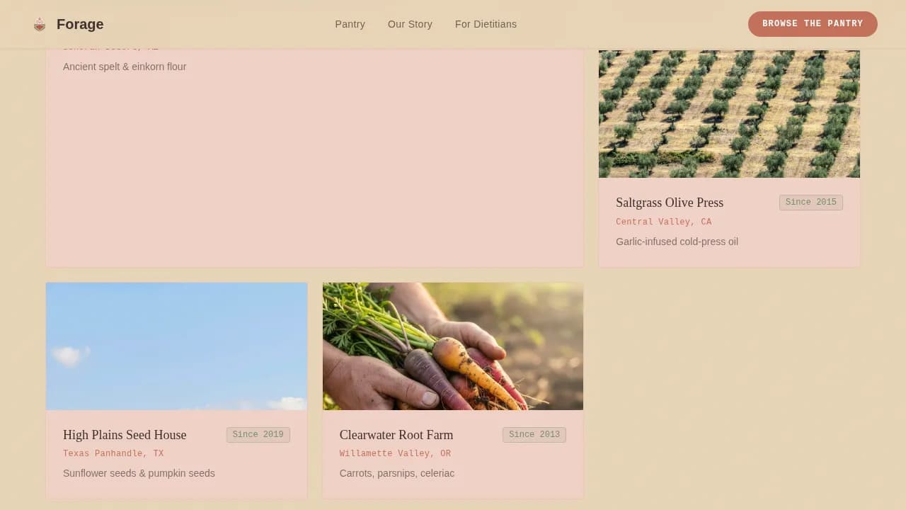 Low-FODMAP Food & Dining Professional Website Template