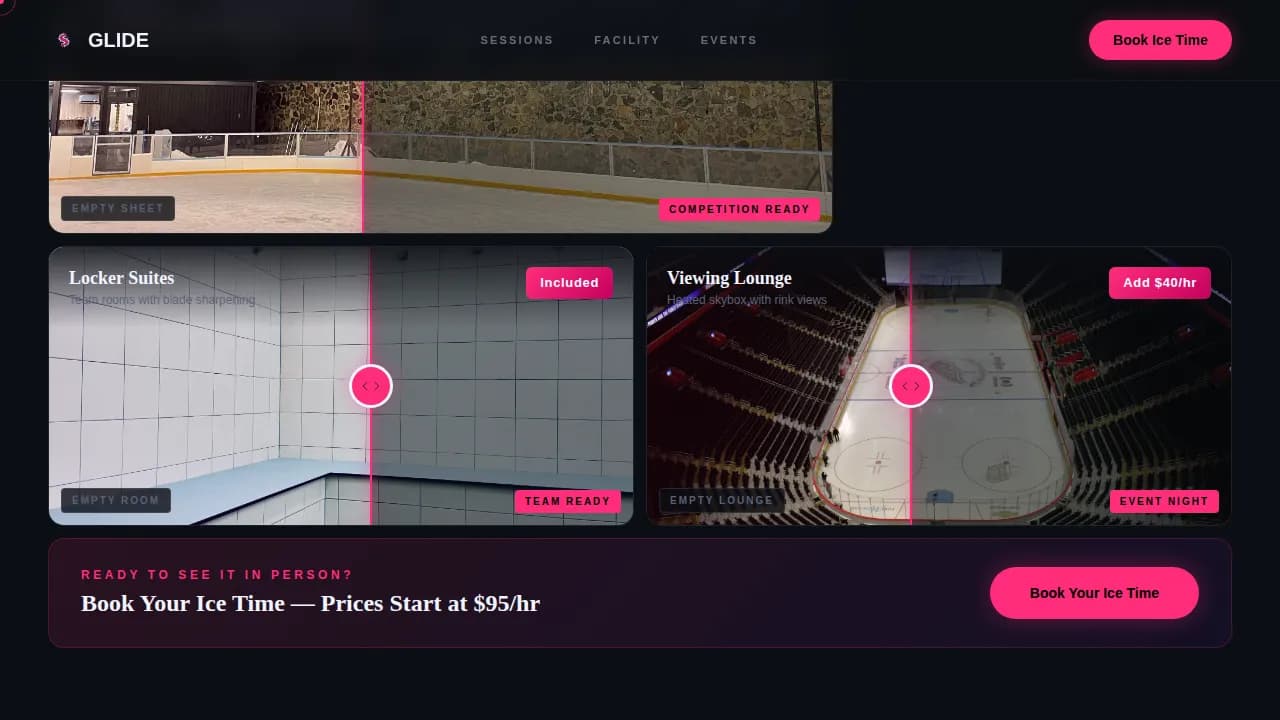 Figure Skating Booking Website Template