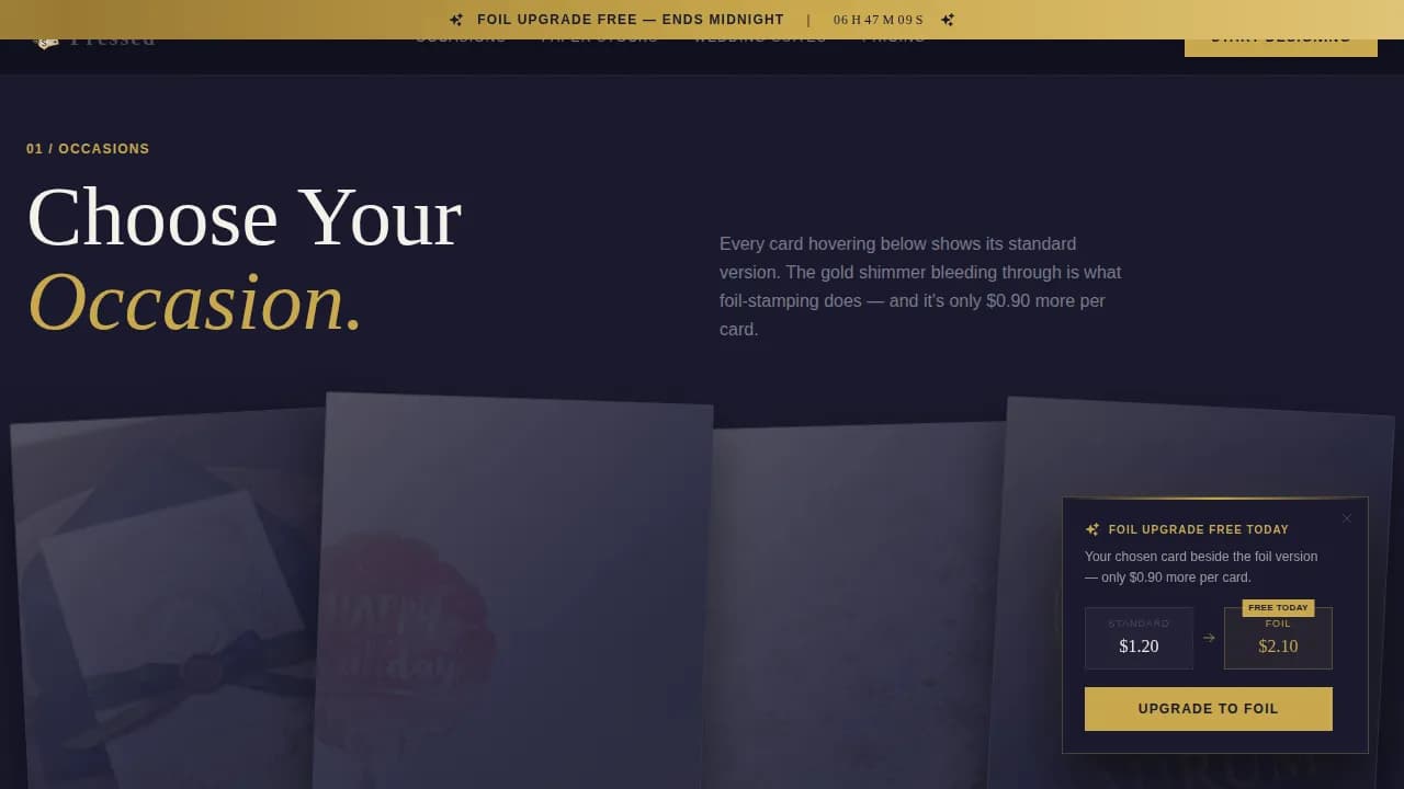 Foil — Premium Print-on-Demand Landing Page Template