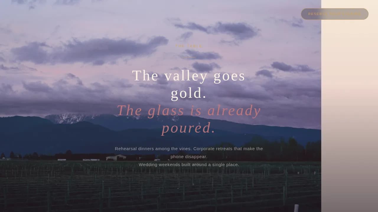 Vintage — Luxe Estate Winery Landing Page Template