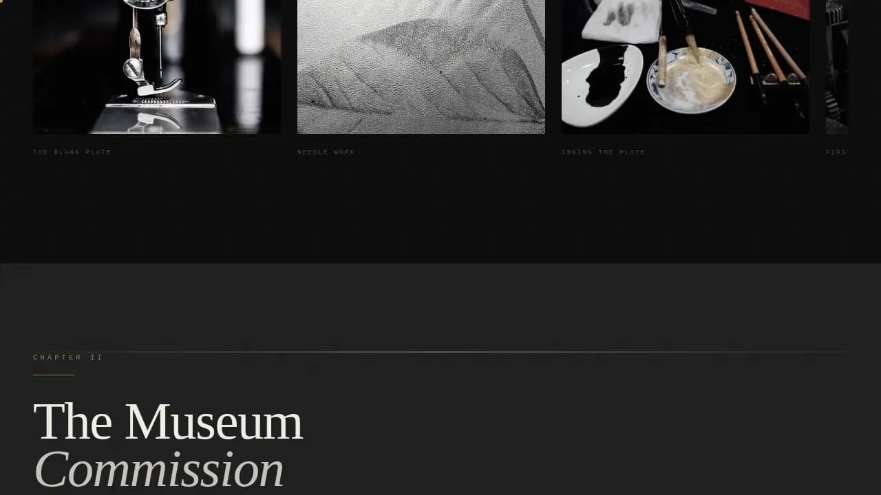 Imprint — Expert Printmaker Portfolio Landing Page Template