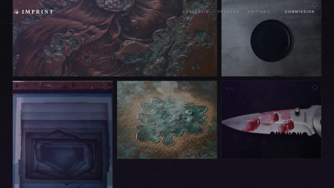 Studio — Artisan Printmaker Portfolio Landing Page Template