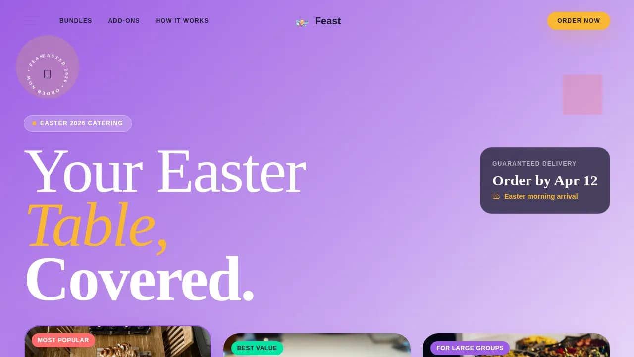Easter Pricing Website Template