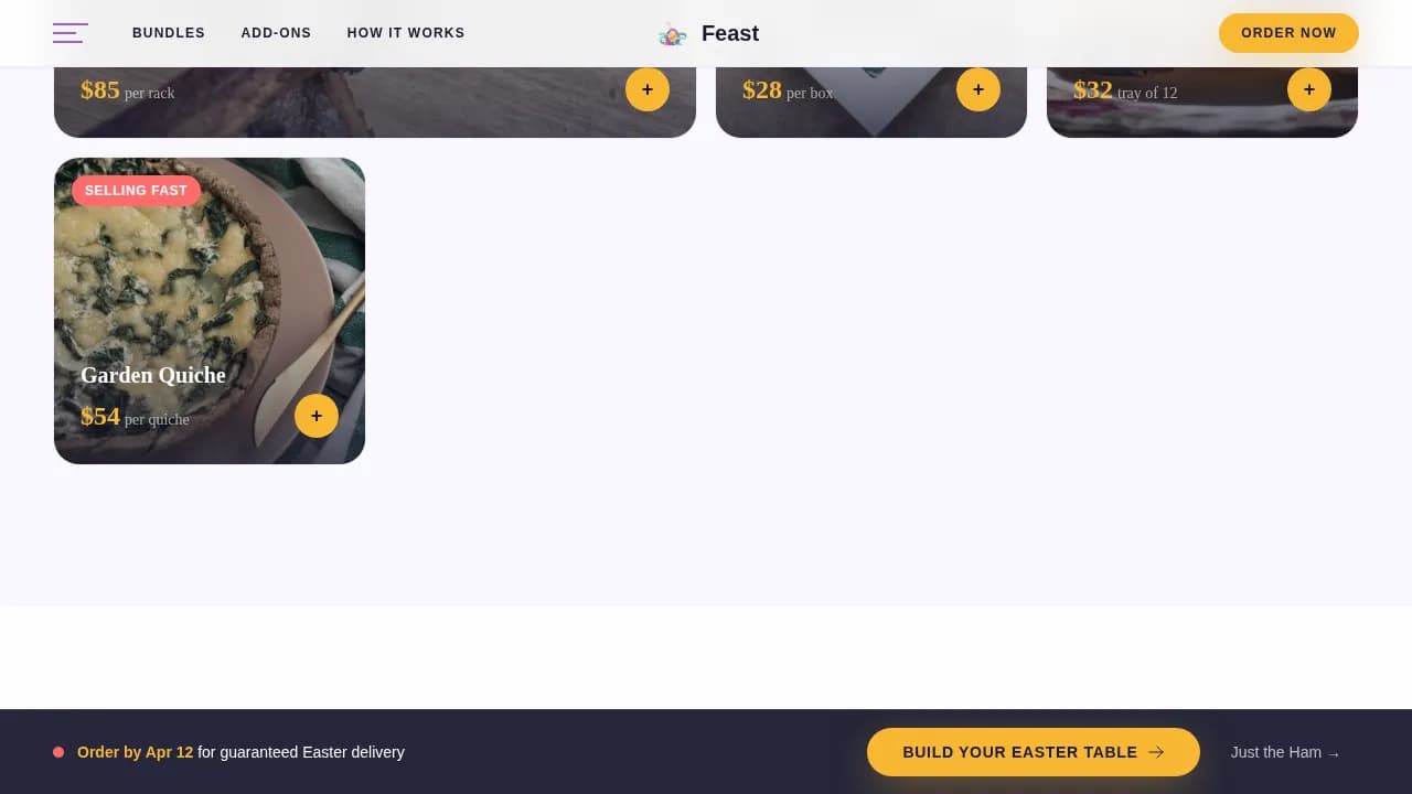 Easter Pricing Website Template