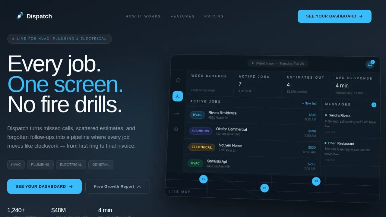Route — Intelligent Field Service CRM Landing Page Template