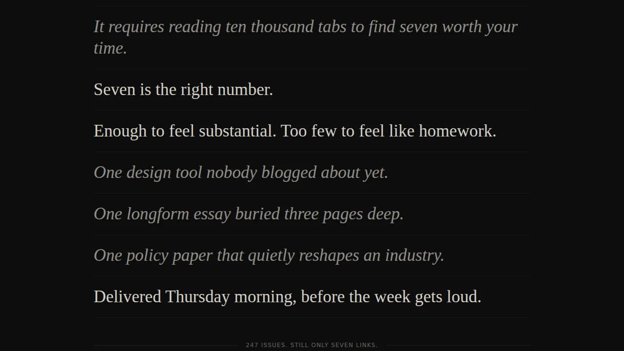 Atlas — Curated Discovery Newsletter Landing Page Template
