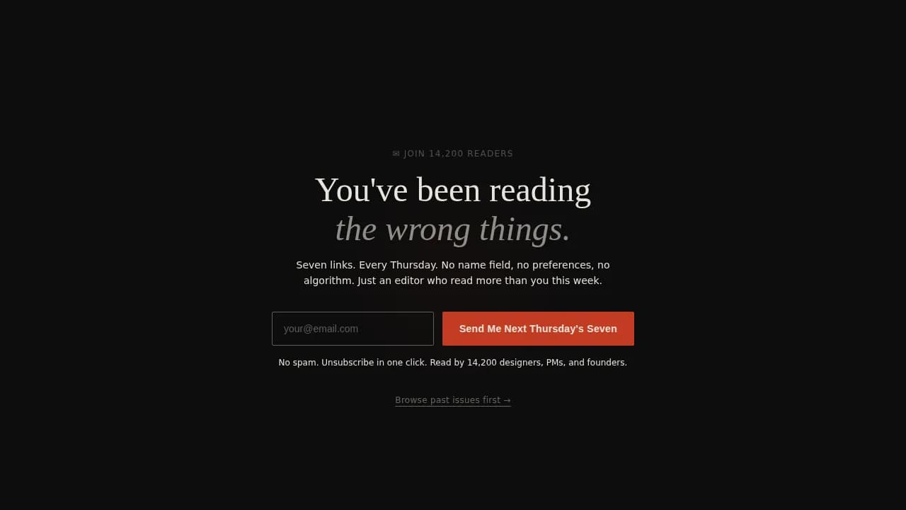 Atlas — Curated Discovery Newsletter Landing Page Template