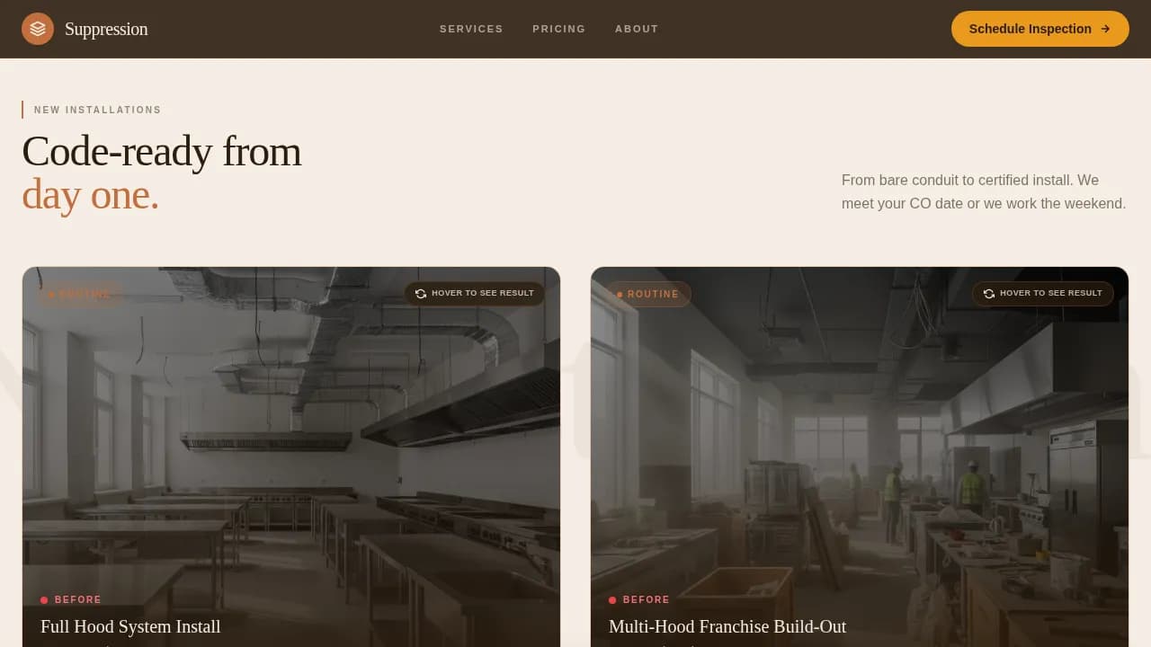Extinguish — Expert Fire Safety Systems Landing Page Template