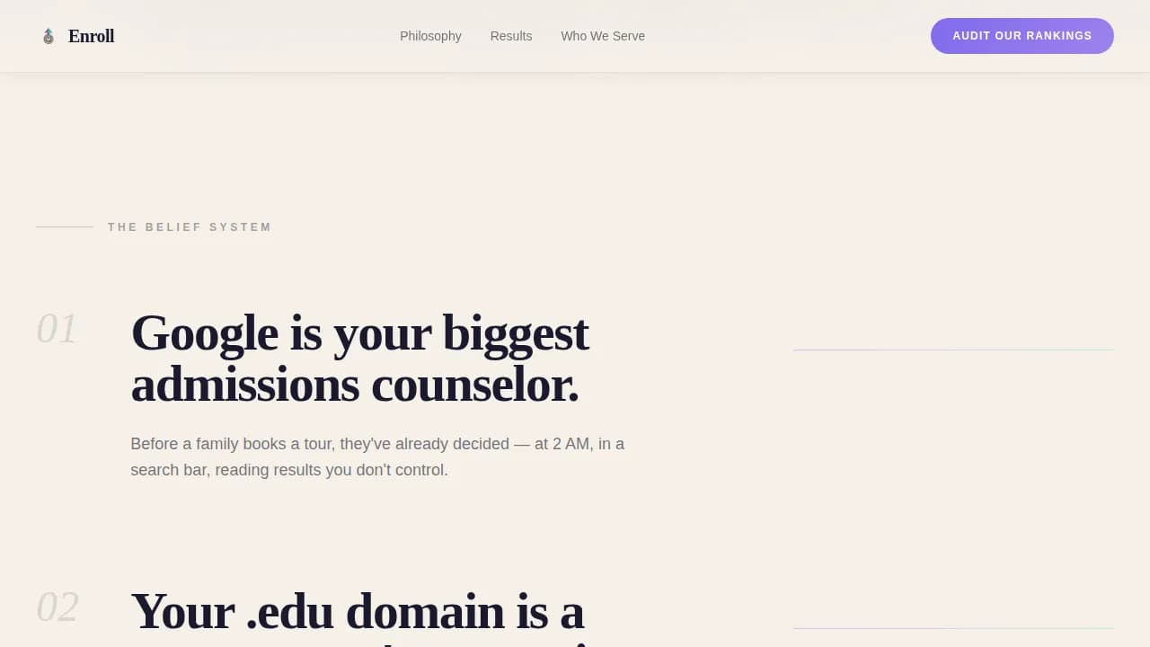 Enroll — Advanced Education Marketing Landing Page Template