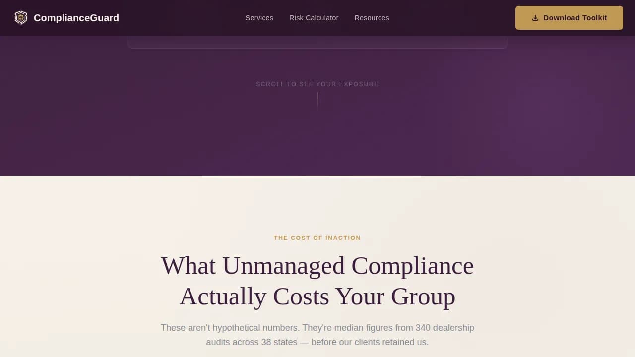Compliance — Smart Fleet Risk Management Landing Page Template