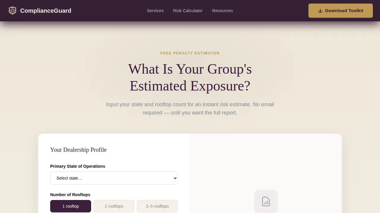 Compliance — Smart Fleet Risk Management Landing Page Template